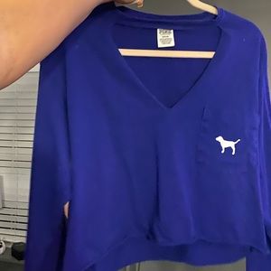 SOLD Pink crop shirt